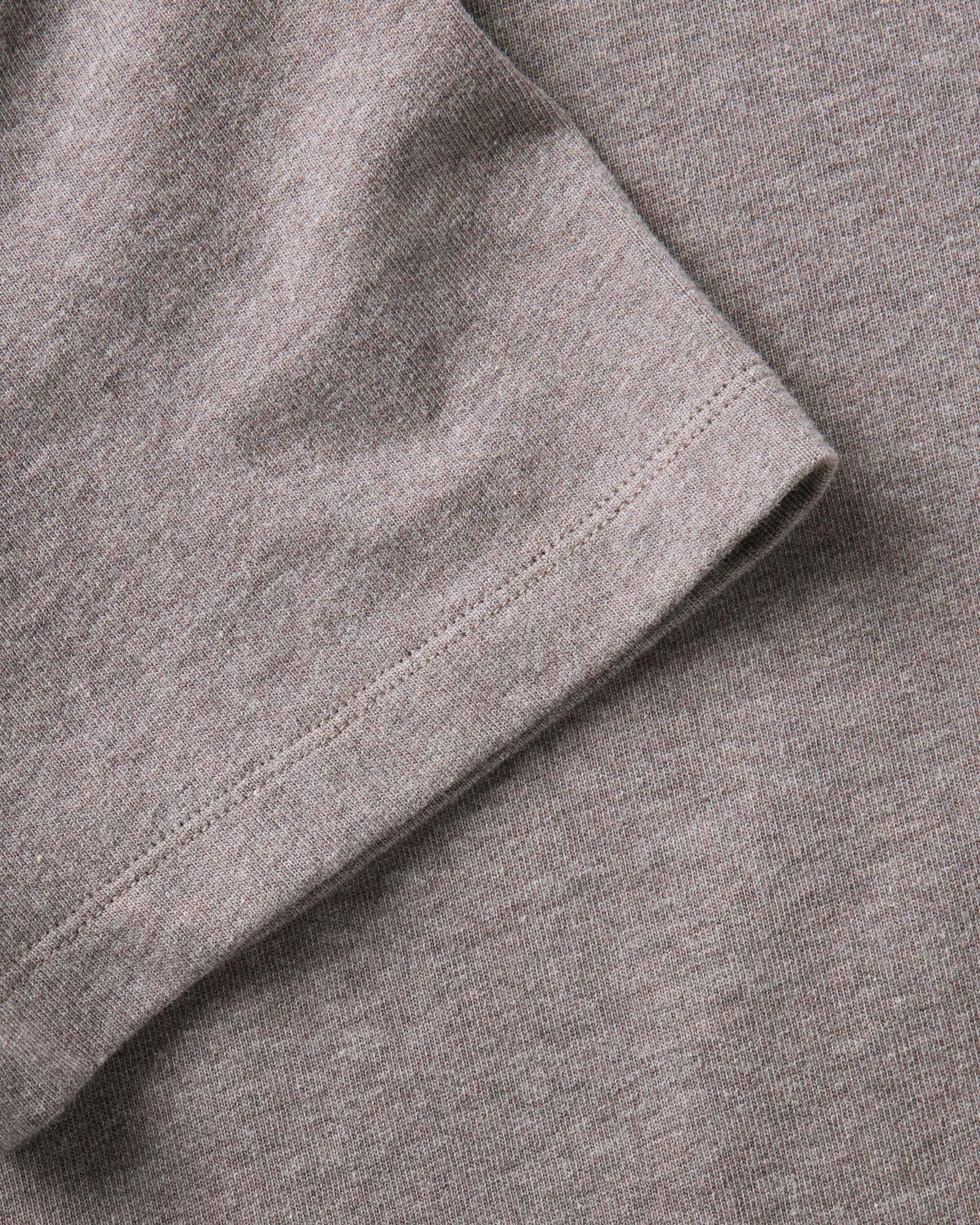 material shot of the sleeve on The Organic Cotton Shop Tee in Plum Twist, Knits by Taylor Stitch