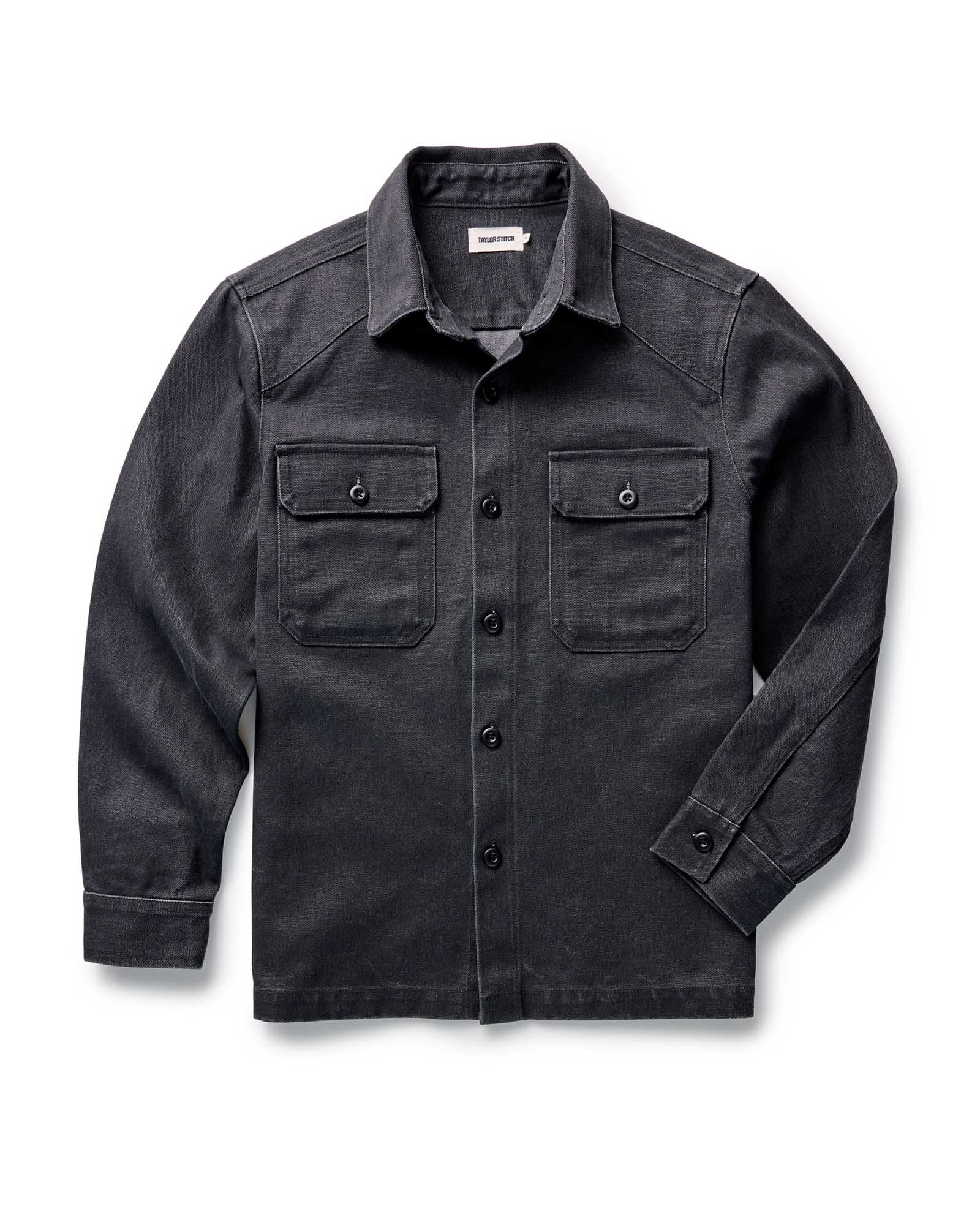 flaltay of The Shop Shirt in Coal Chipped Canvas, Wovens by Taylor Stitch