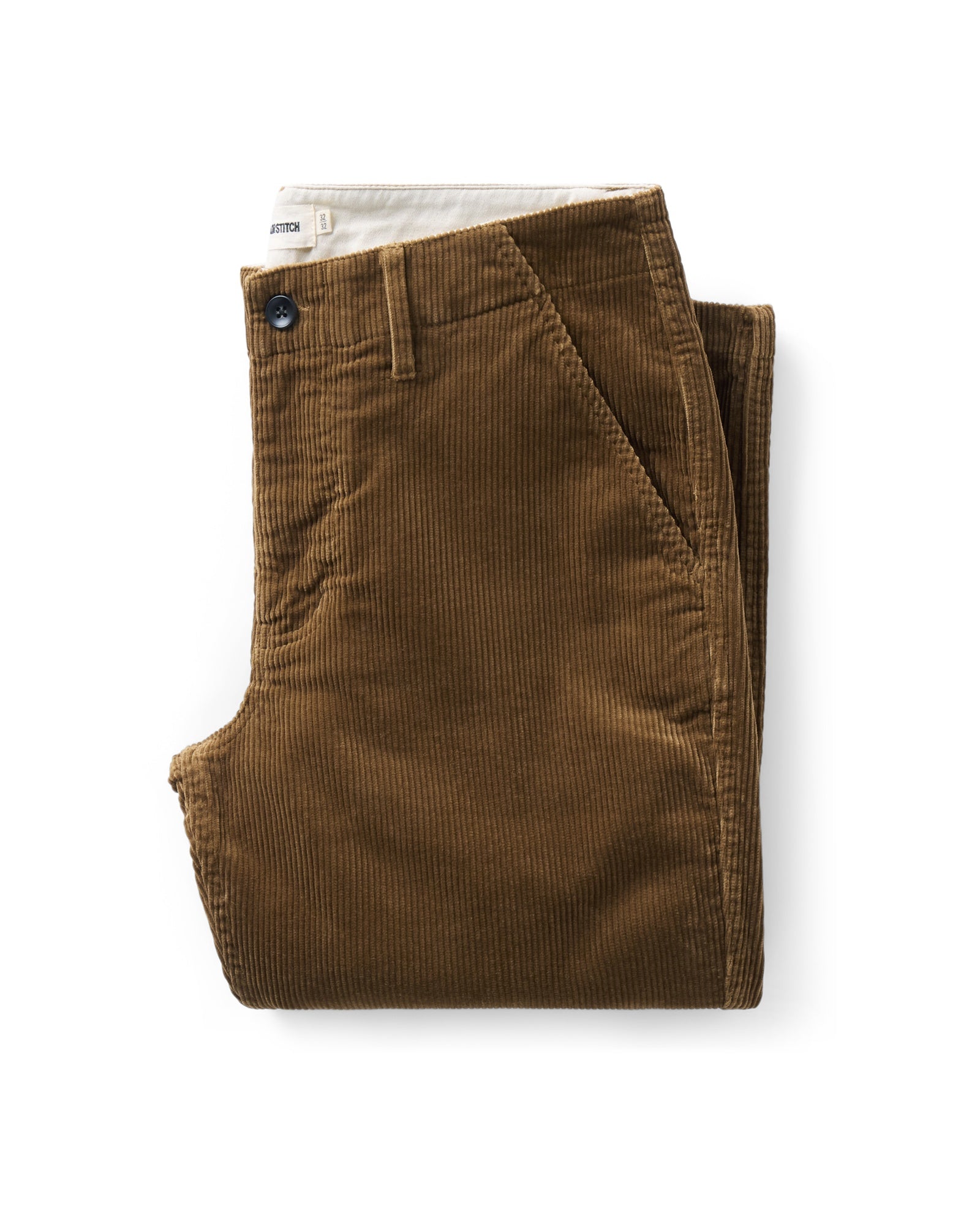 folded flatlay of The Carnegie Pant in Bourbon Corduroy, Bottoms by Taylor Stitch
