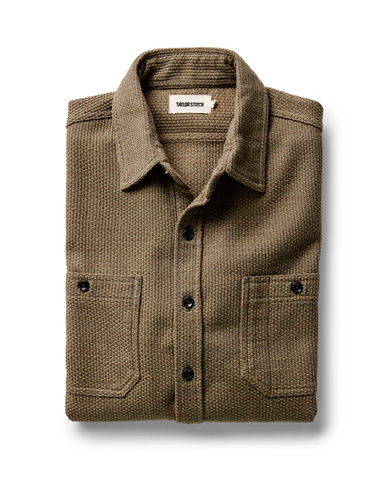 folded flatlay of The Utility Shirt in Cypress Sashiko, Wovens by Taylor Stitch