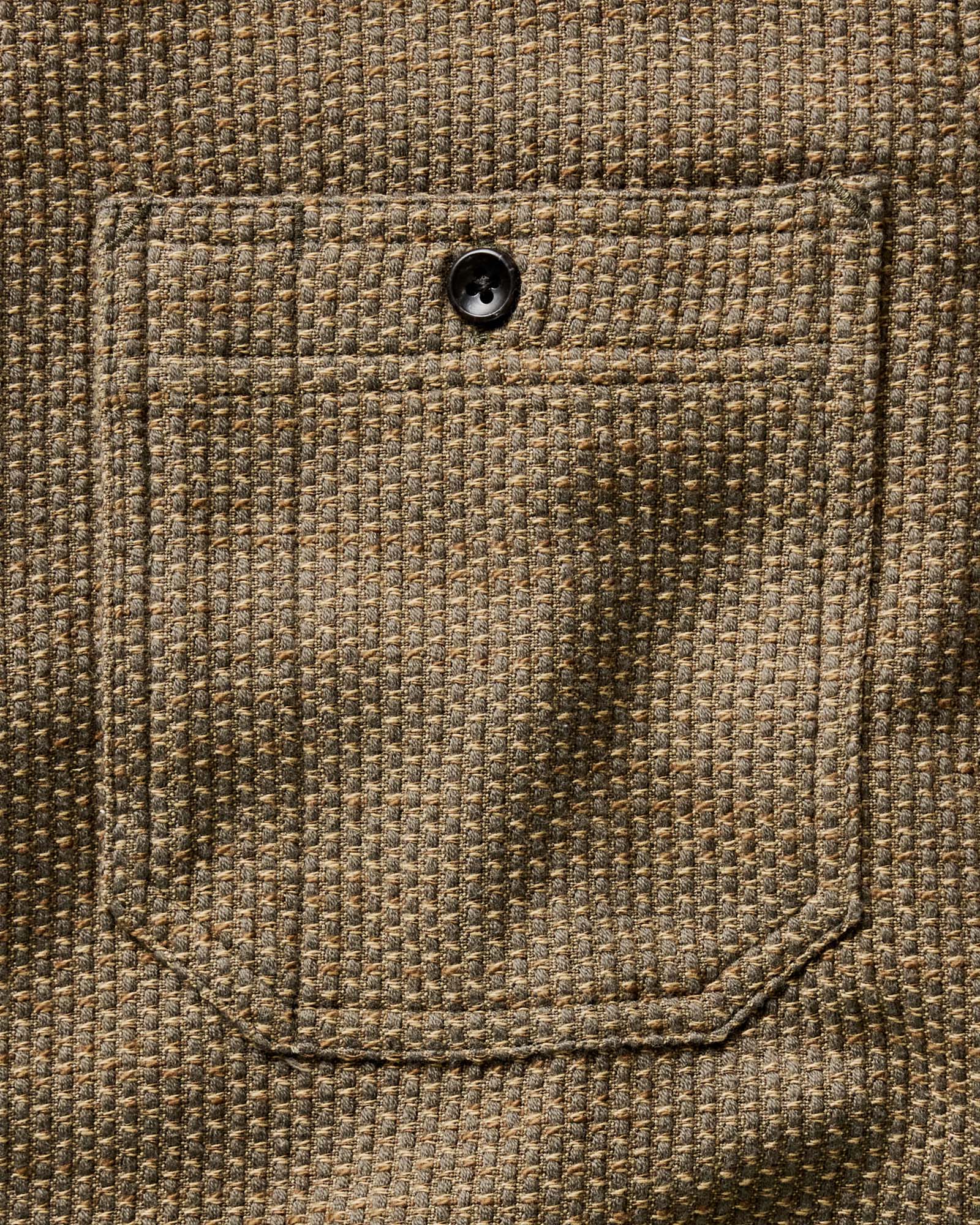 material shot of the buttons on The Utility Shirt in Cypress Sashiko, Wovens by Taylor Stitch
