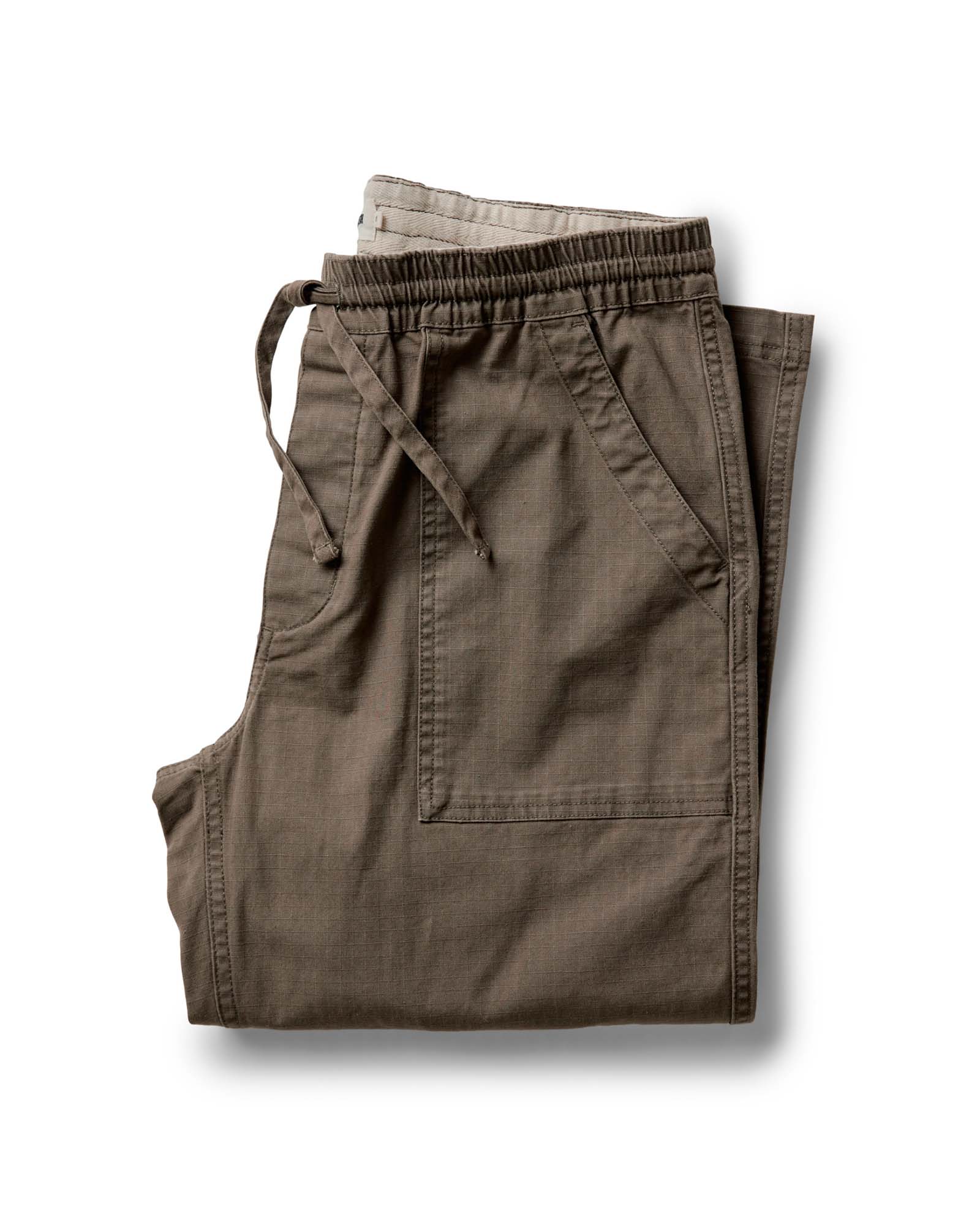 folded flatlay of The Breakwater Pant in Mushroom Ripstop, Bottoms by Taylor Stitch