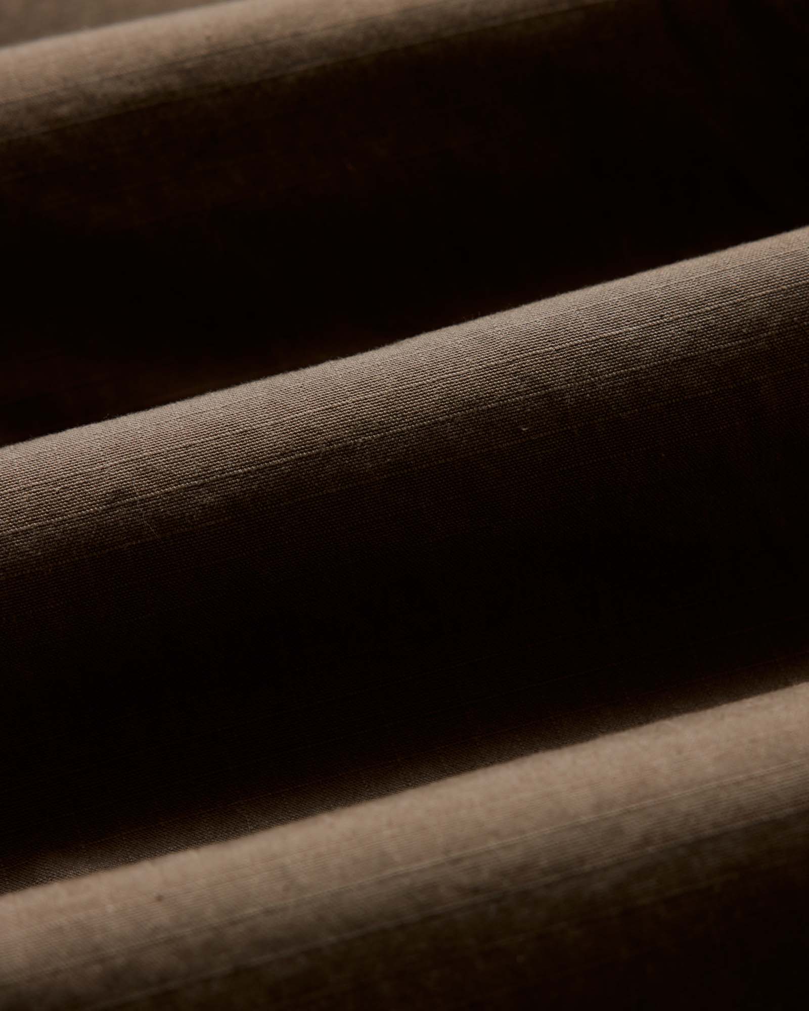 material short of the waistband on The Breakwater Pant in Mushroom Ripstop, Bottoms by Taylor Stitch