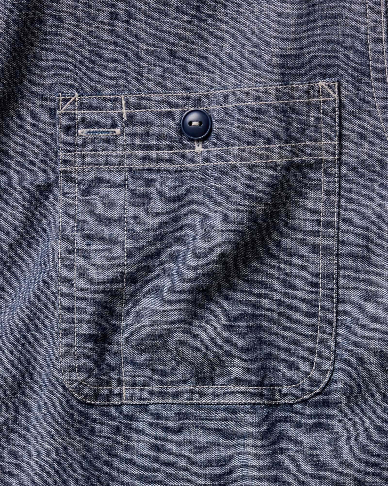 The Foundry Shirt in Rinsed Indigo Chambray: Alternate Image 5, Wovens by Taylor Stitch