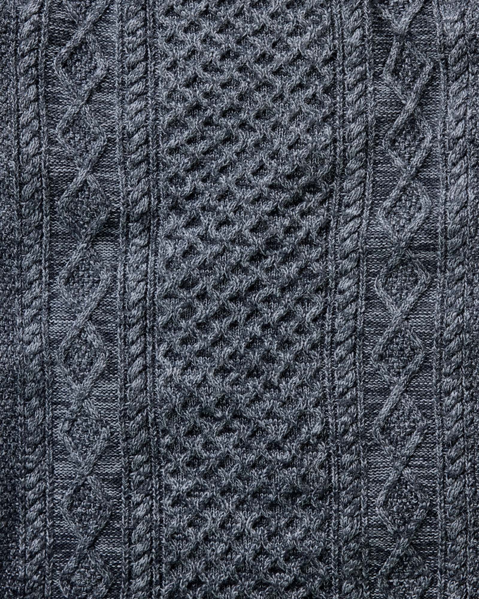material shot of the fabric on The Orr Sweater in Marled Marine Merino, Knits by Taylor Stitch