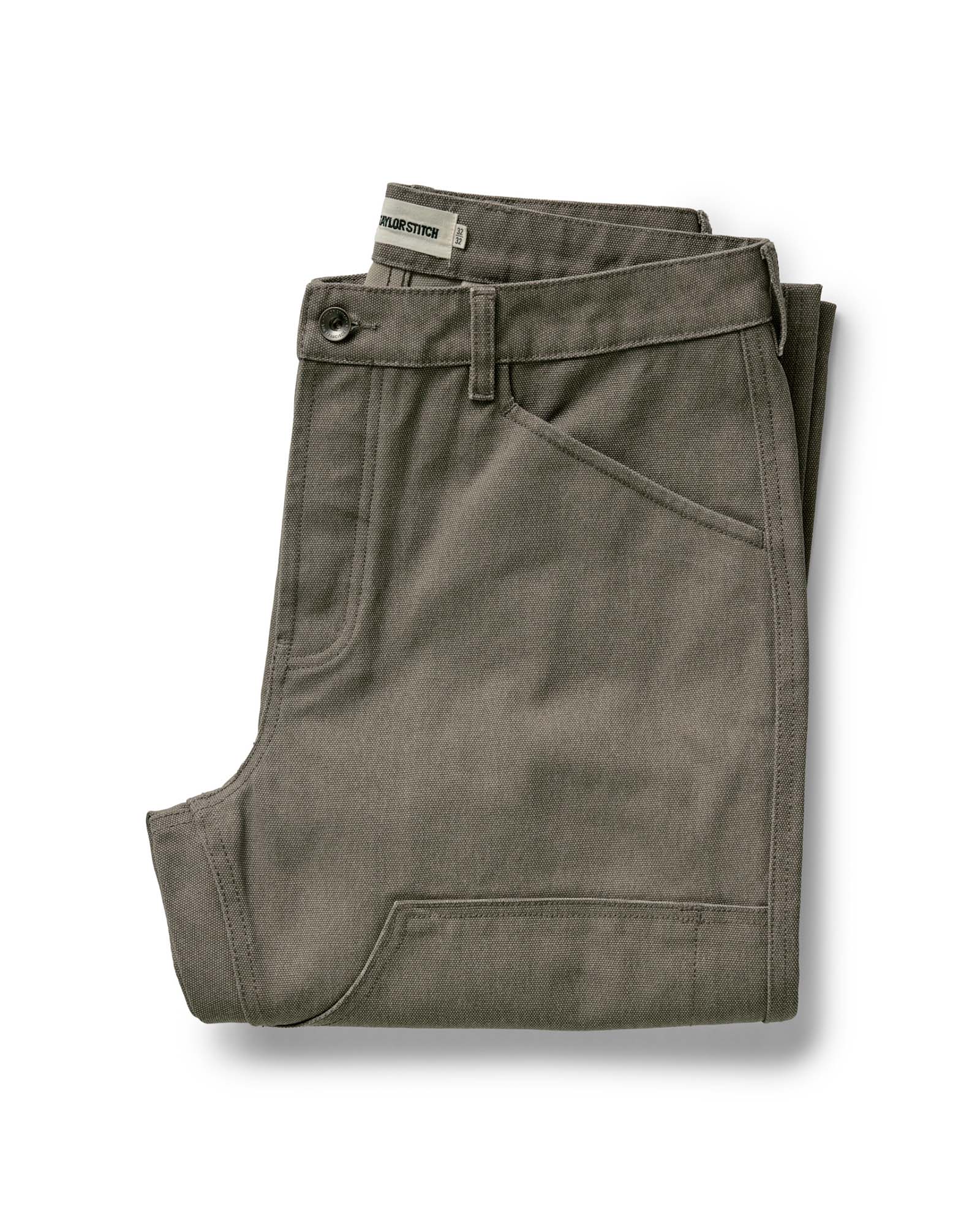 folded flatlay of The Chore Pant in Stone Chipped Canvas, Bottoms by Taylor Stitch