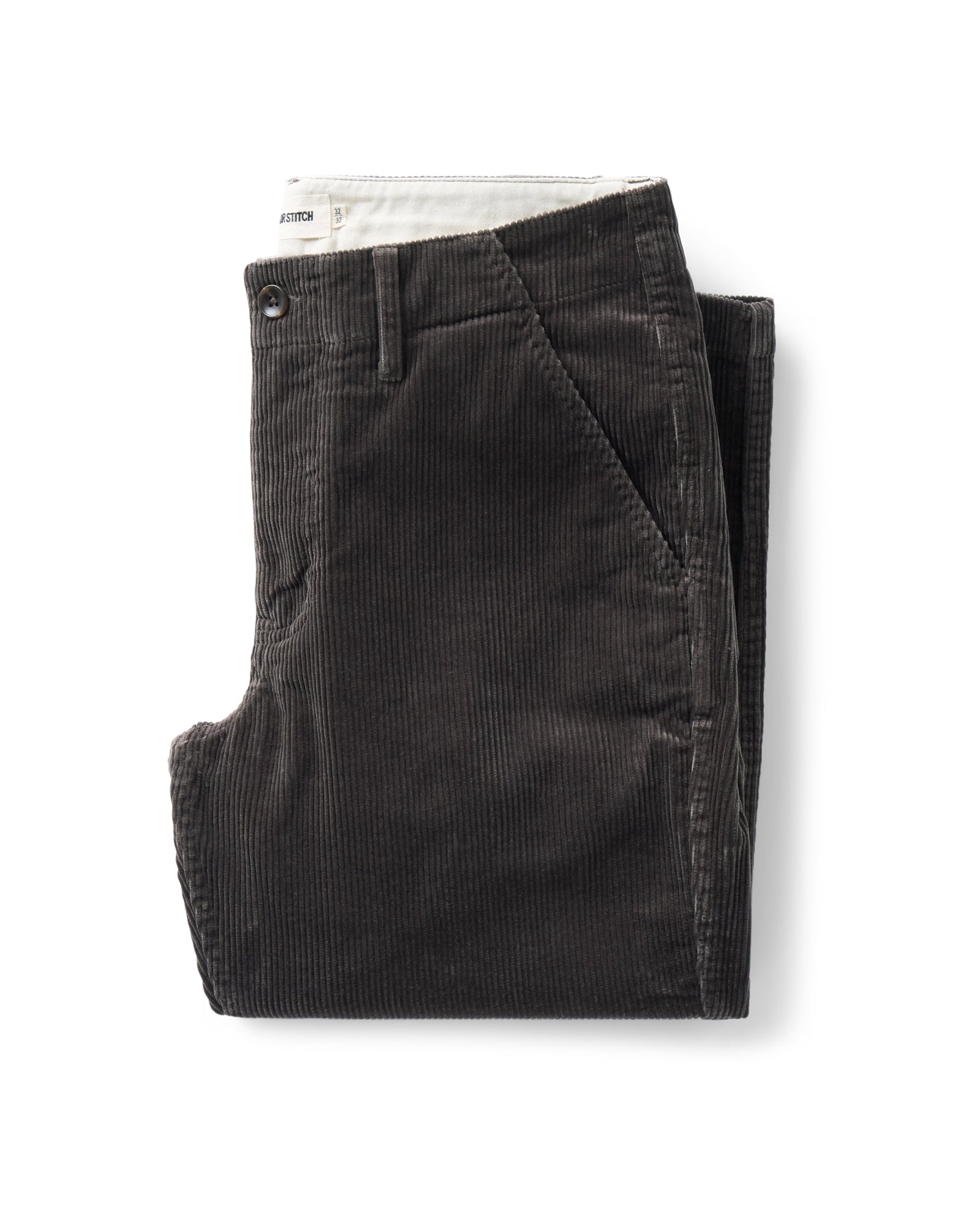 folded flatlay of The Carnegie Pant in Soil Corduroy, Bottoms by Taylor Stitch