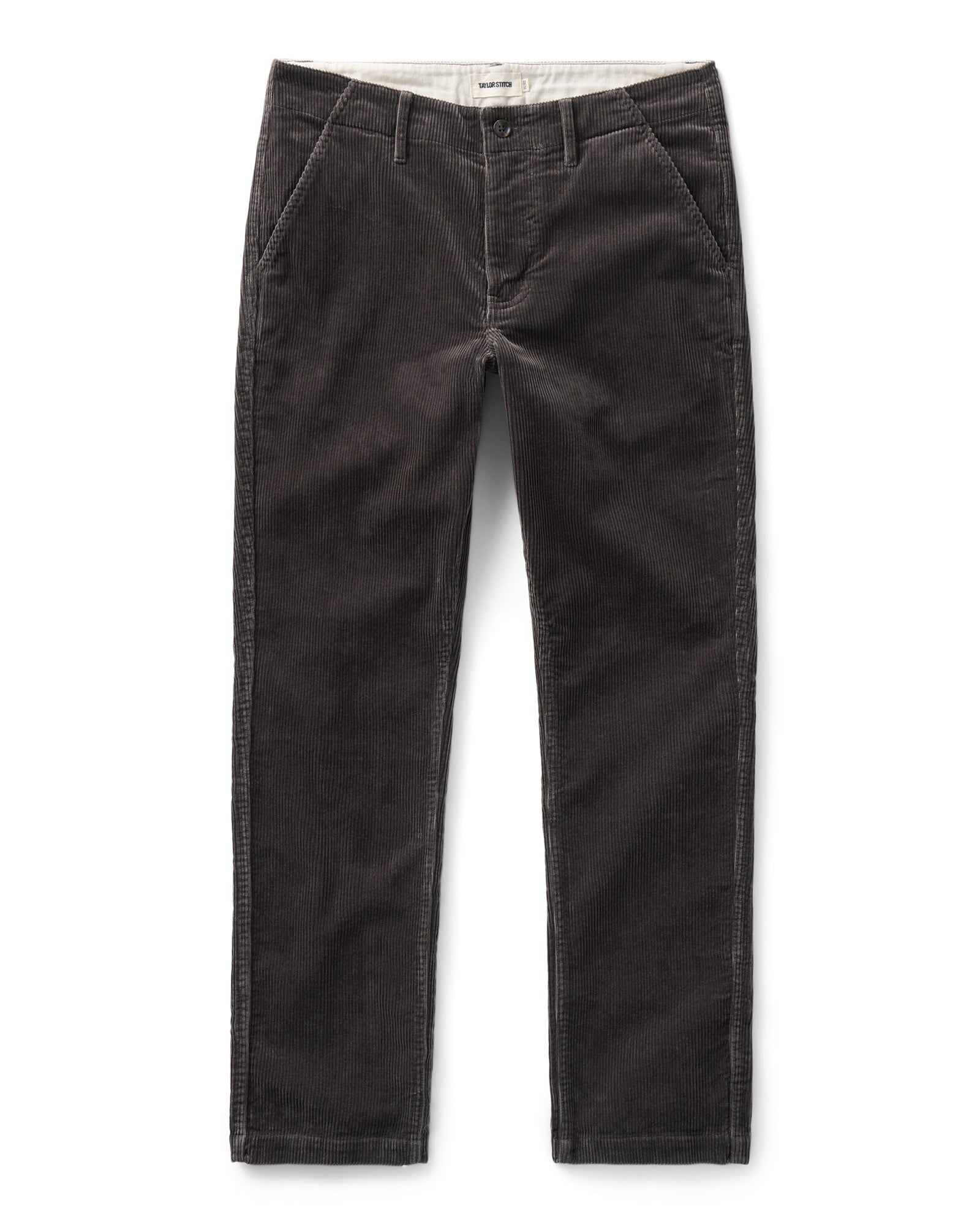 flatlay of The Carnegie Pant in Soil Corduroy, Bottoms by Taylor Stitch