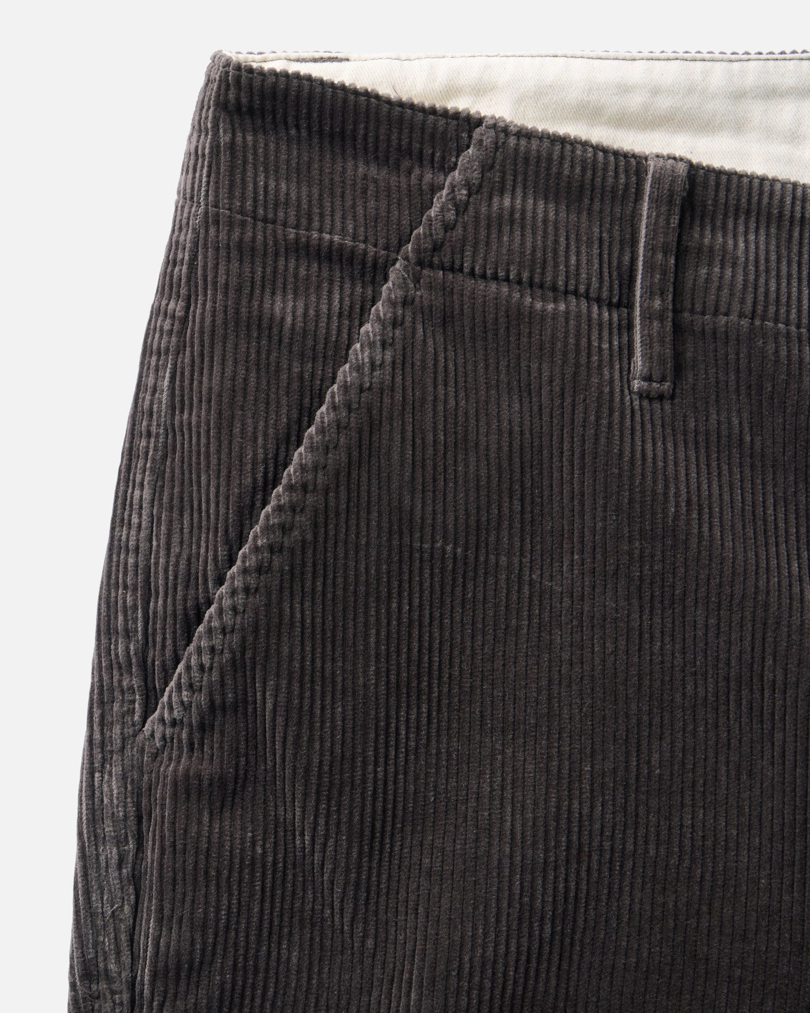 material shot of the pocket on The Carnegie Pant in Soil Corduroy, Bottoms by Taylor Stitch