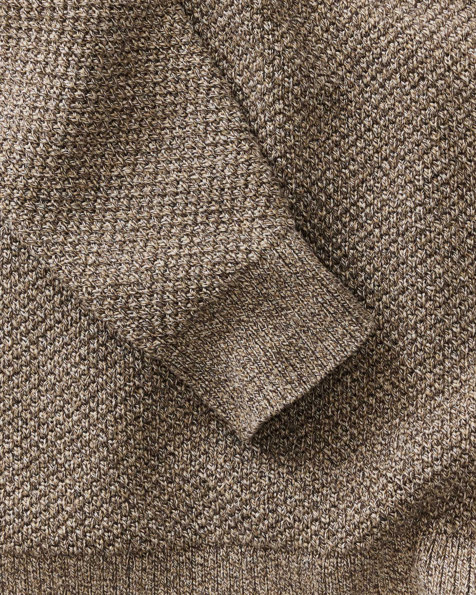 material shot of the sleeve on The Crawford Crew Sweater in Coffee Twist, Knits by Taylor Stitch
