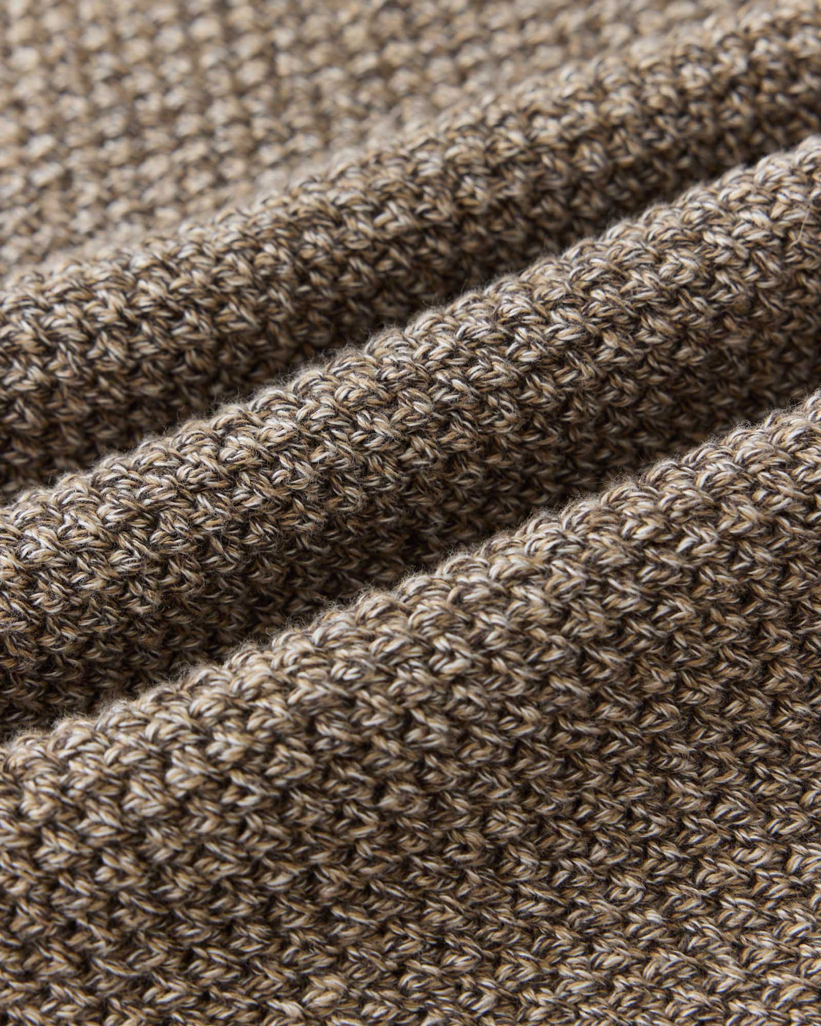 material shot of the fabric on The Crawford Crew Sweater in Coffee Twist, Knits by Taylor Stitch