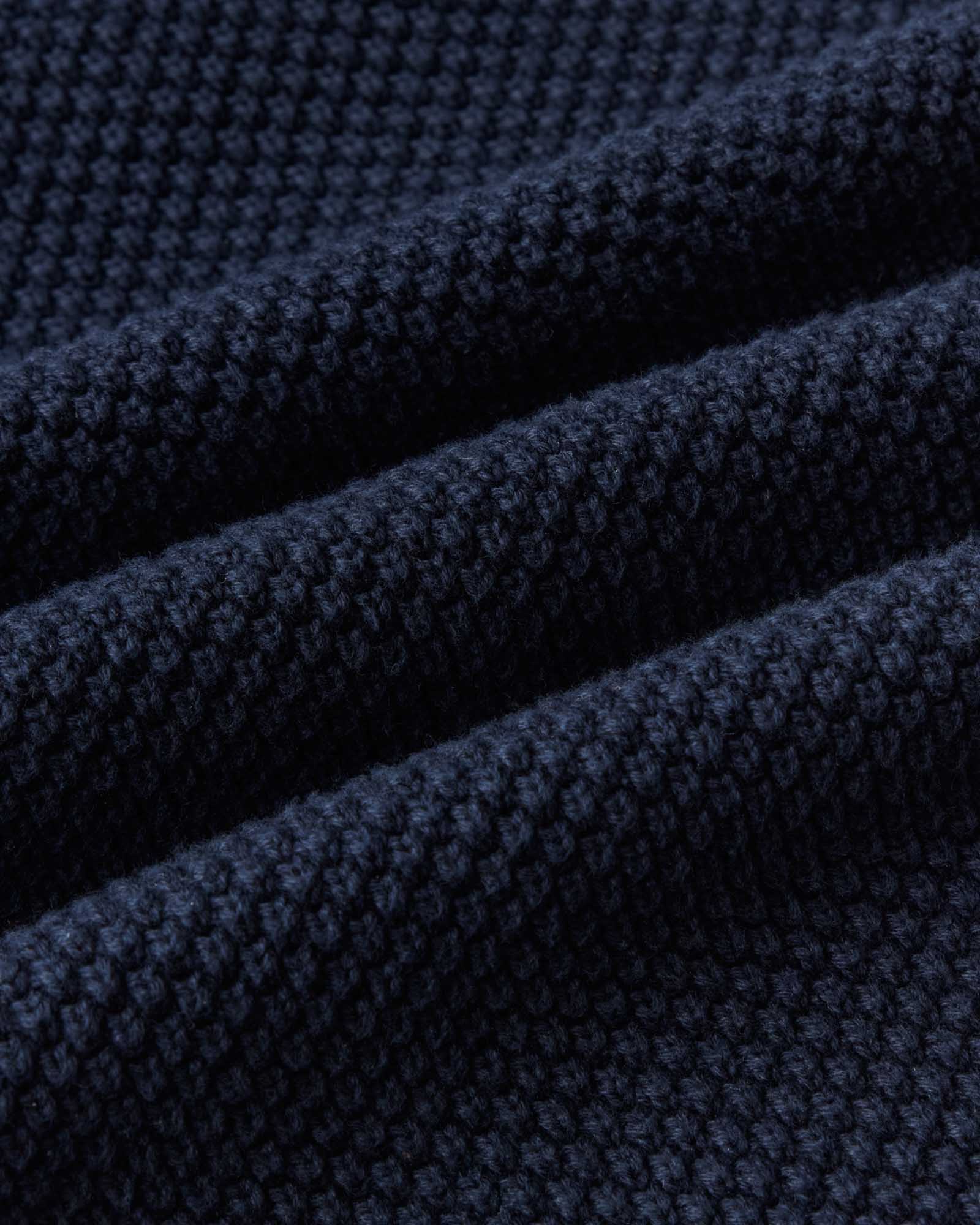 material shot of the fabric on The Crawford Crew Sweater in Navy, Sweaters by Taylor Stitch