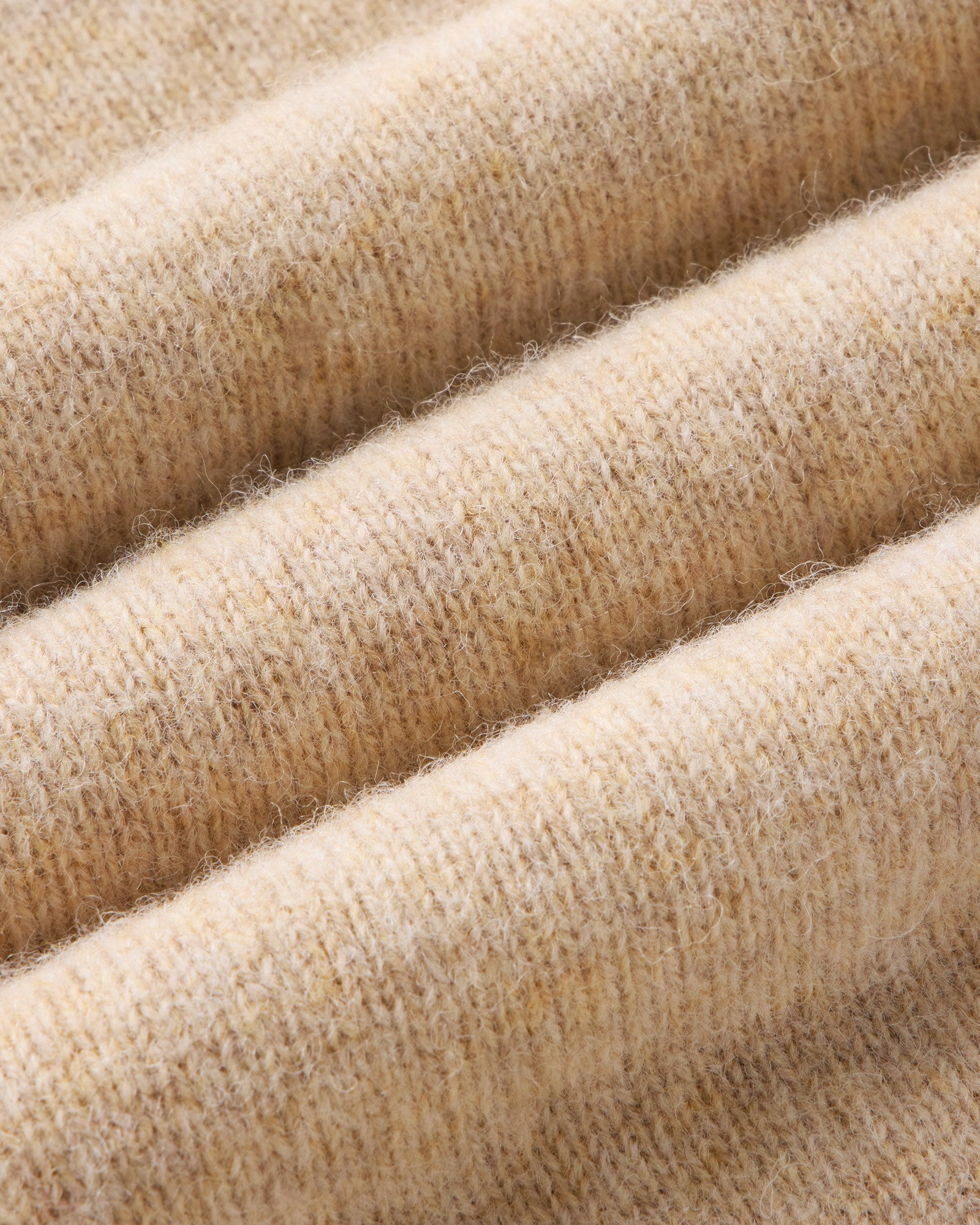 material shot of the fabric on The Eastmoor Cardigan in Oatmeal Wool, Knits by Taylor Stitch