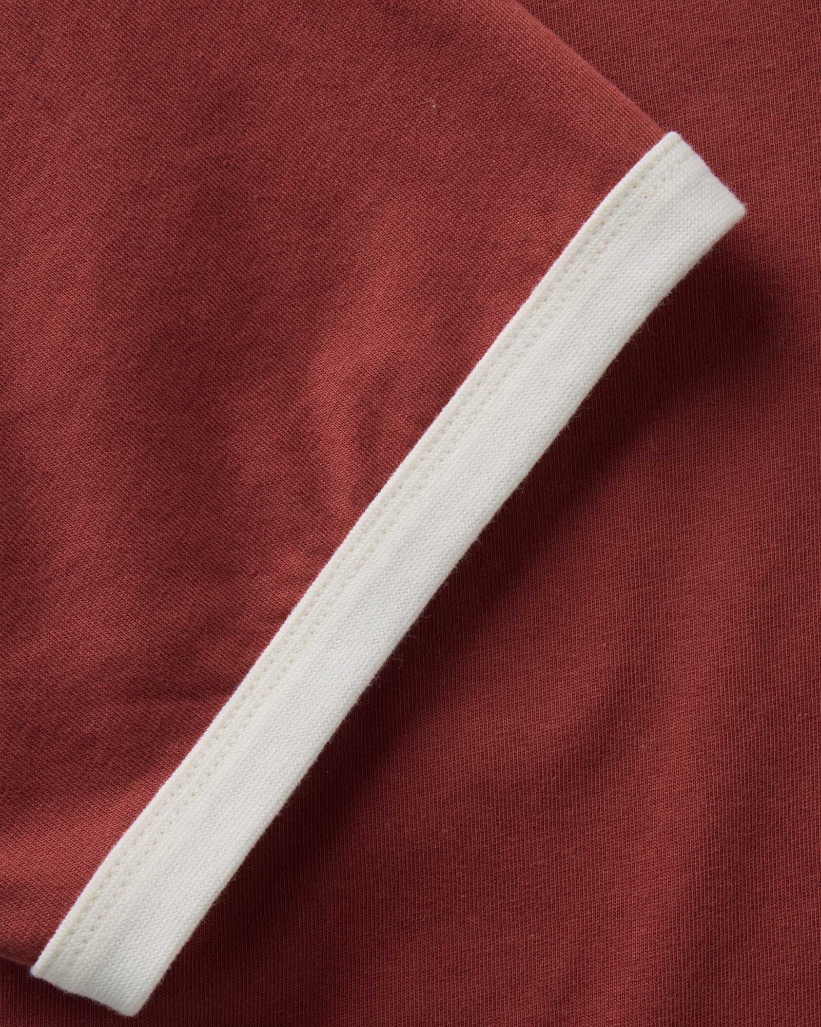 material shot of the sleeve on The Ripper Polo in Canyon, Knits by Taylor Stitch