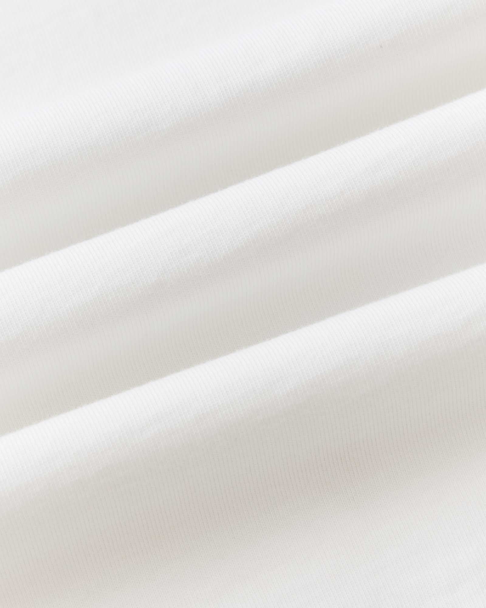 material shot of the fabric on The Organic Cotton Shop Tee in White, Knits by Taylor Stitch