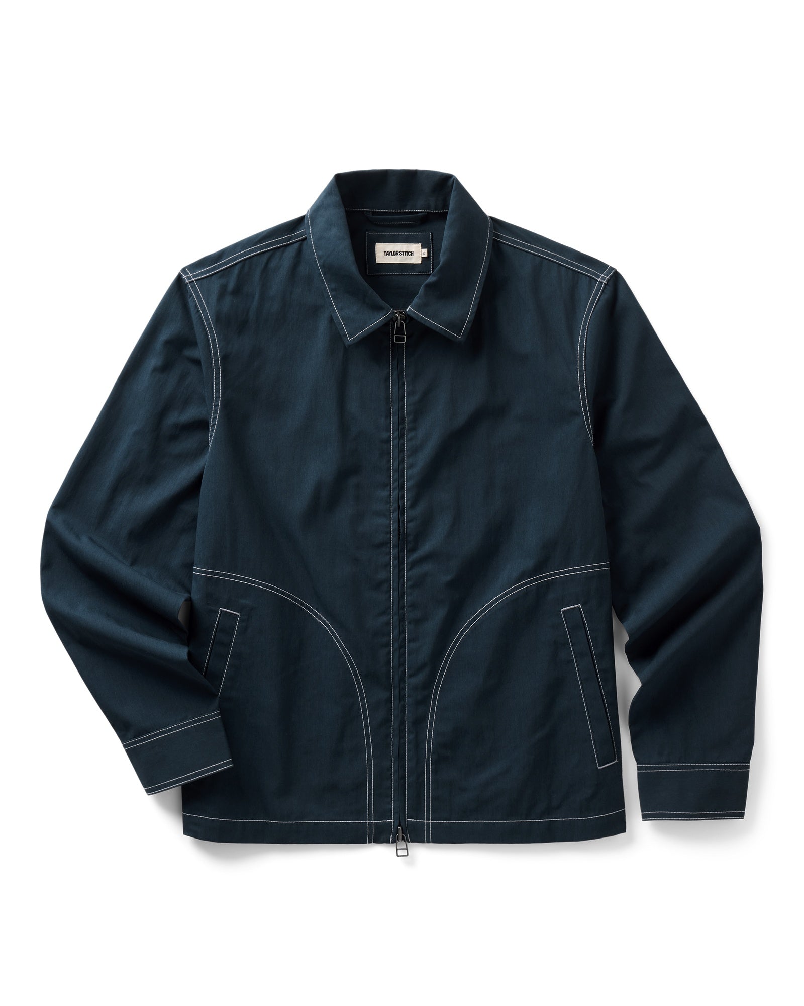 flatlay of The Shore Jacket in Navy Twill, Wovens by Taylor Stitch