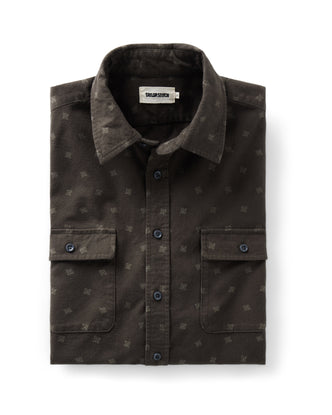 folded flataly of The Yosemite Shirt in Carolina Geo