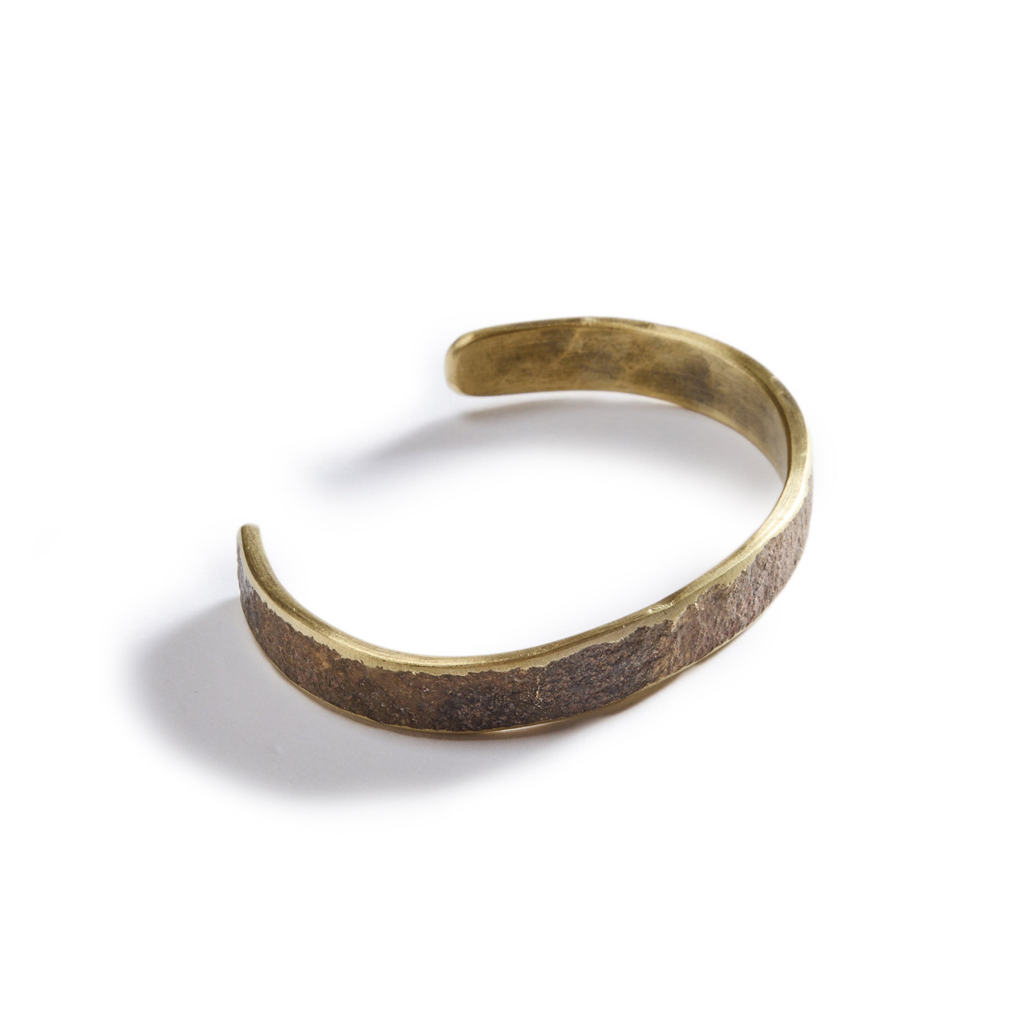 Top of The Hammered Cuff in Brass, Accessories by Taylor Stitch
