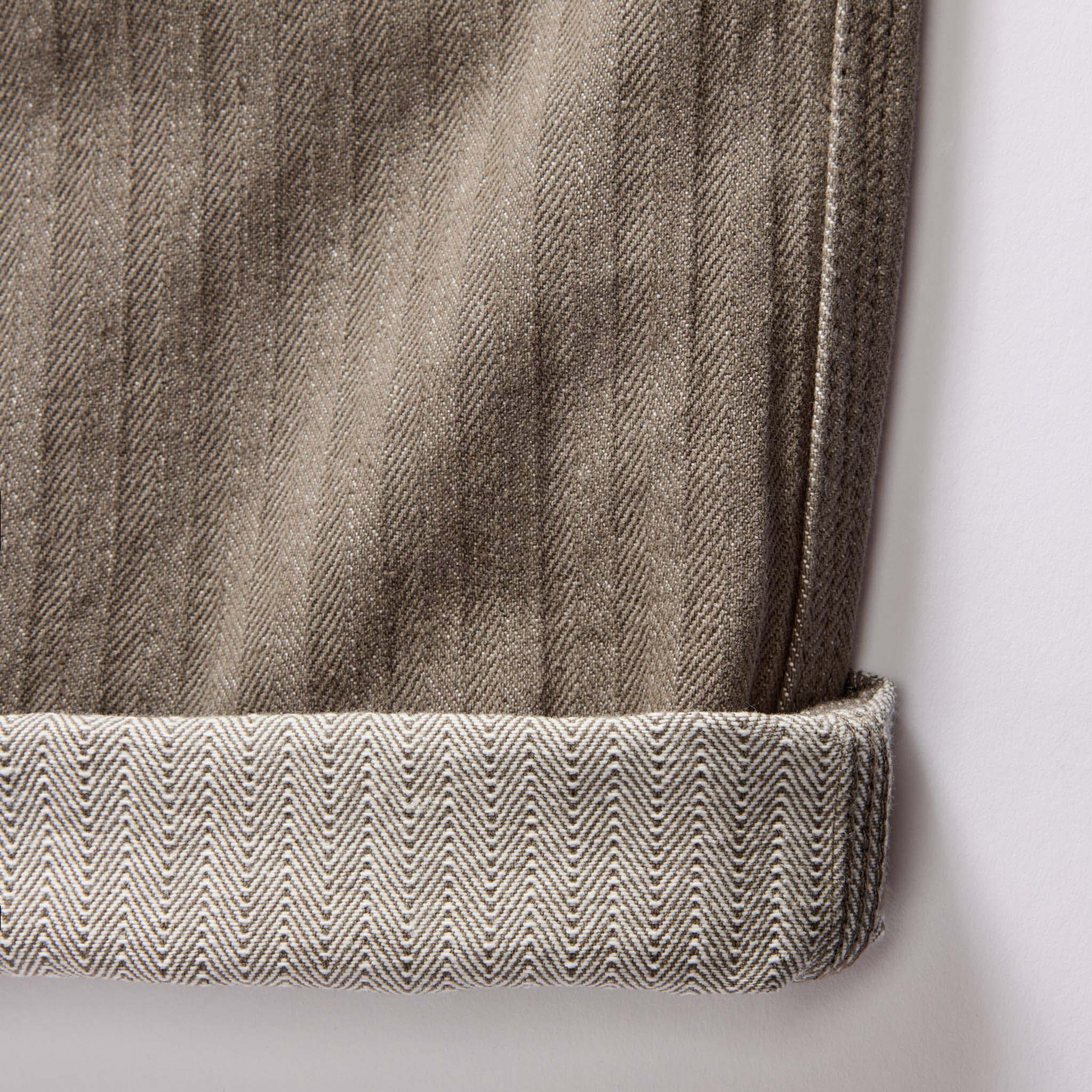 material shot of the cuff on The Morse Pant in Soil Herringbone, Bottoms by Taylor Stitch