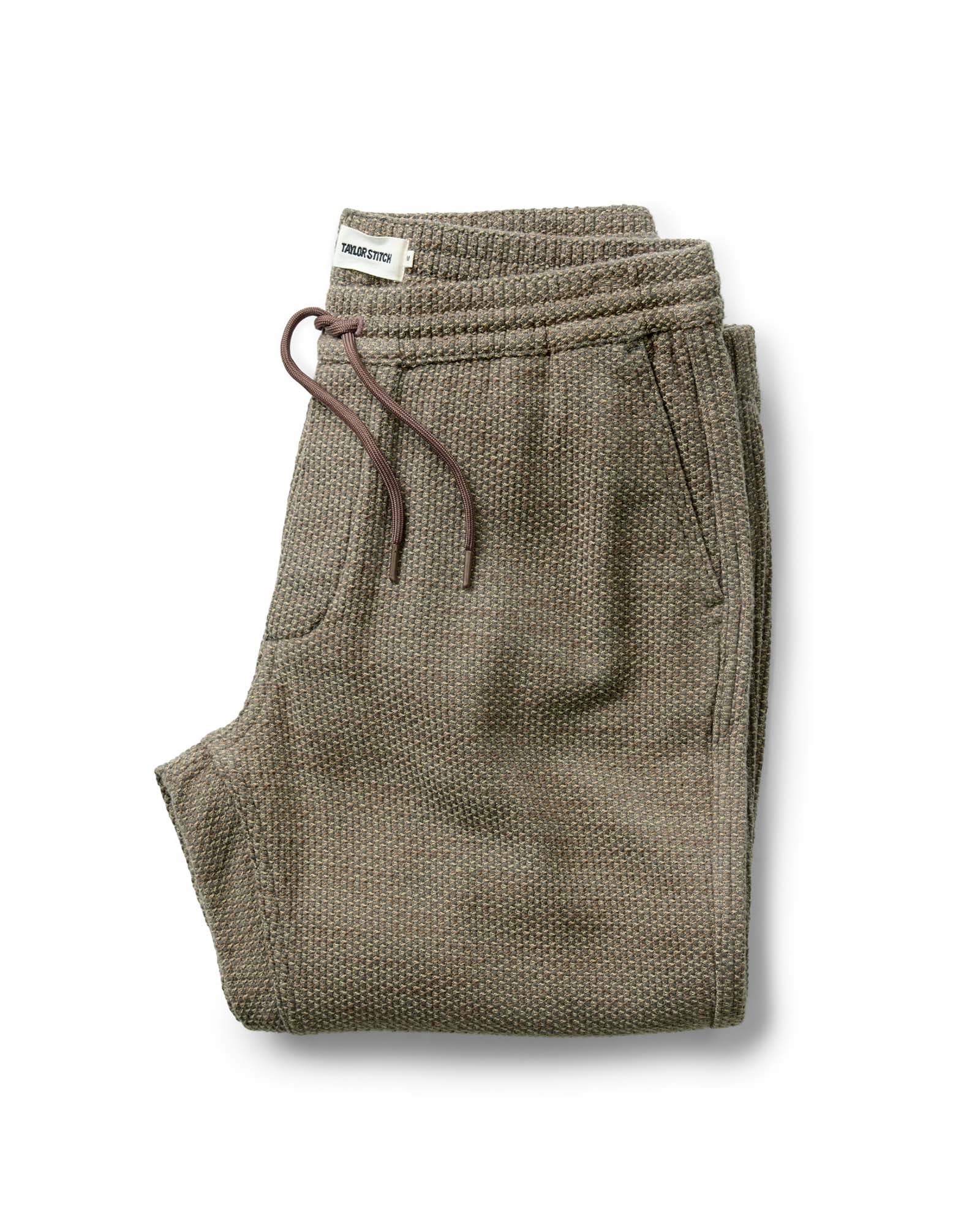 folded flatlay of The Apres Pant in Cypress Sashiko, Bottoms by Taylor Stitch