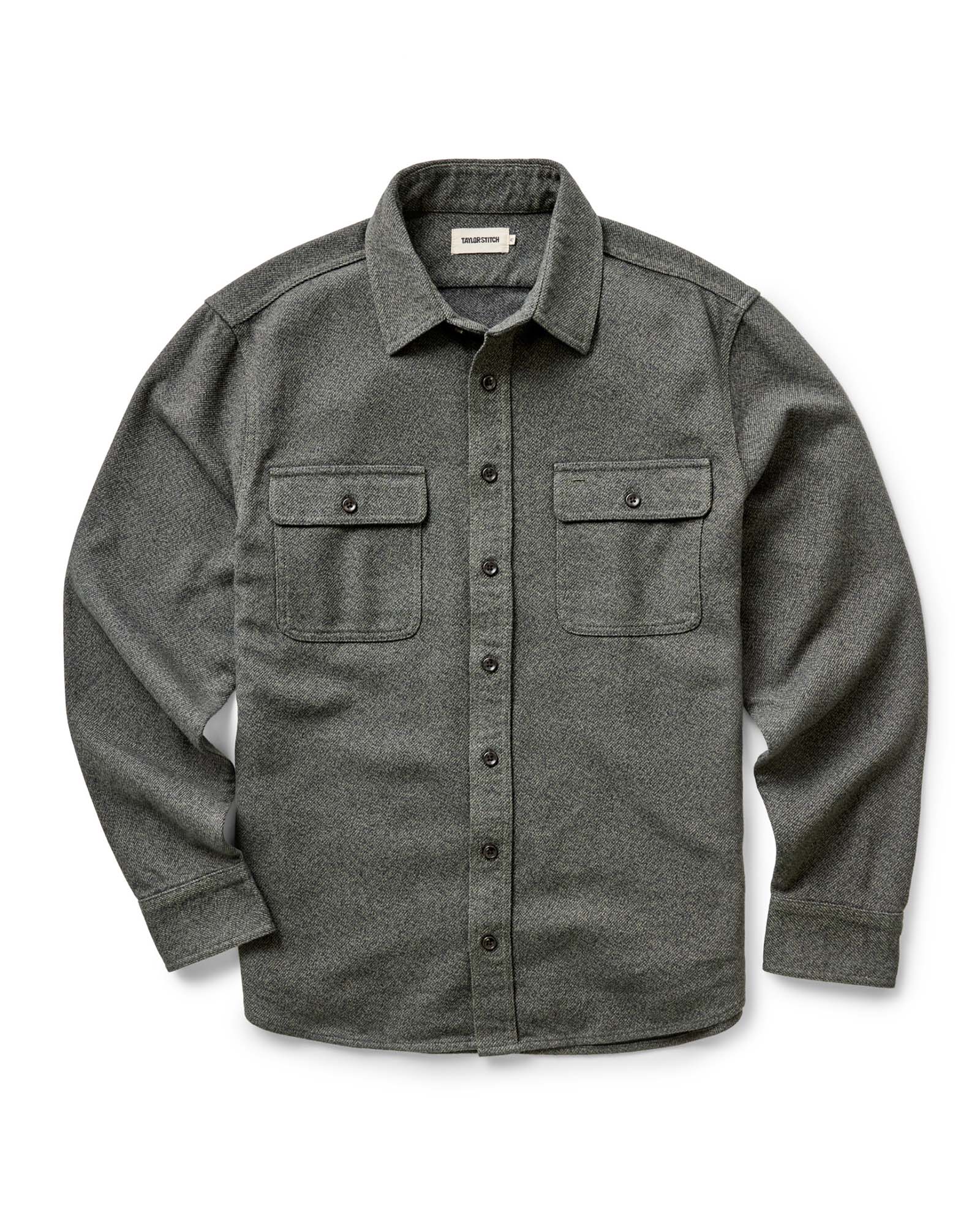 flatlay of The Ledge Shirt in Pine Twist, Wovens by Taylor Stitch