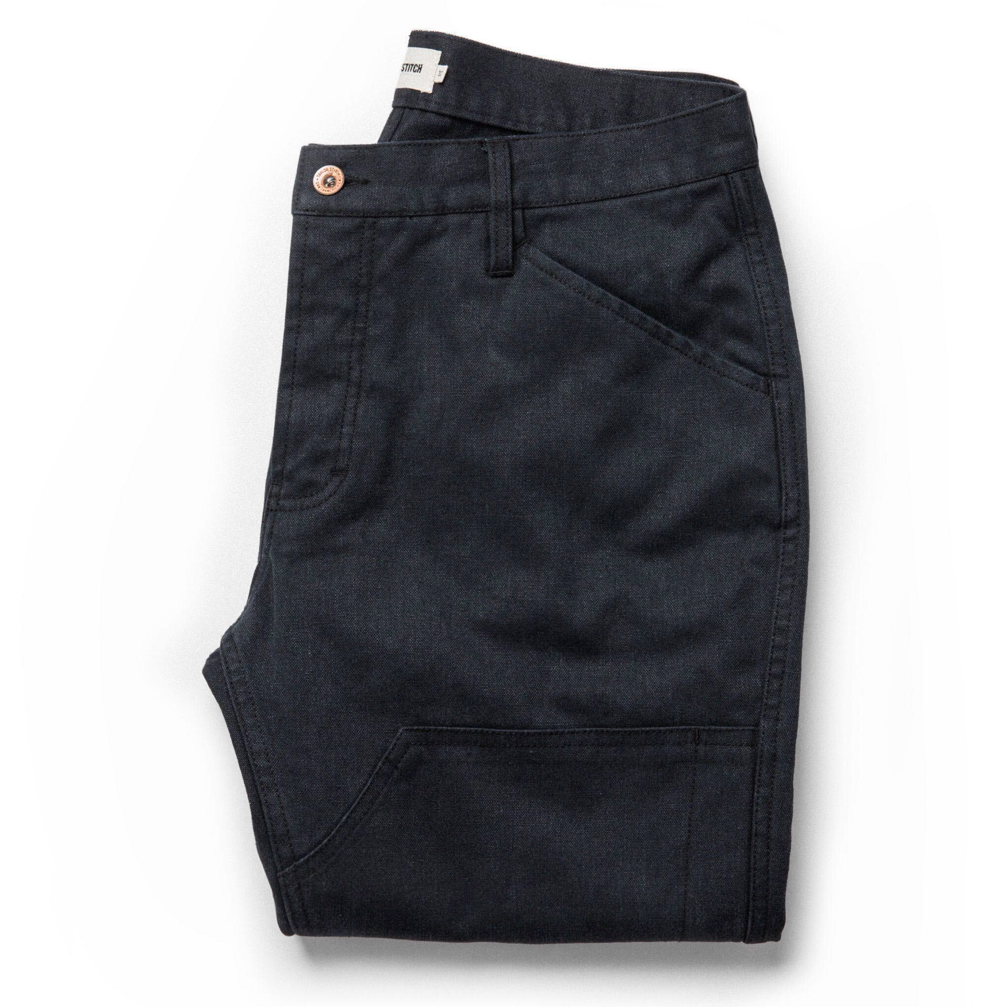 flatlay of The Chore Pant in Coal Boss Duck, Bottoms by Taylor Stitch