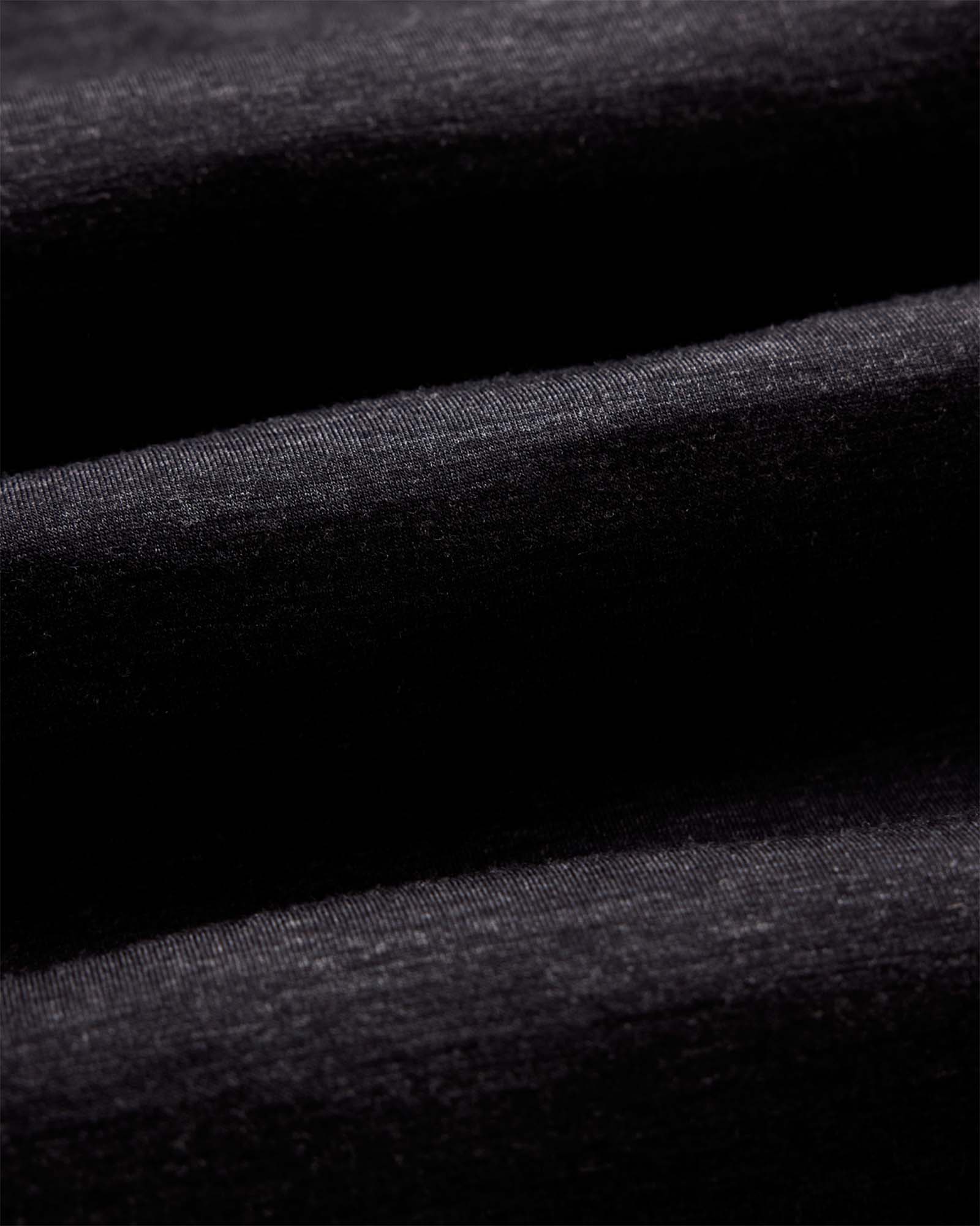 material shot of the fabric on The Merino Polo in Heather Black, Knits by Taylor Stitch