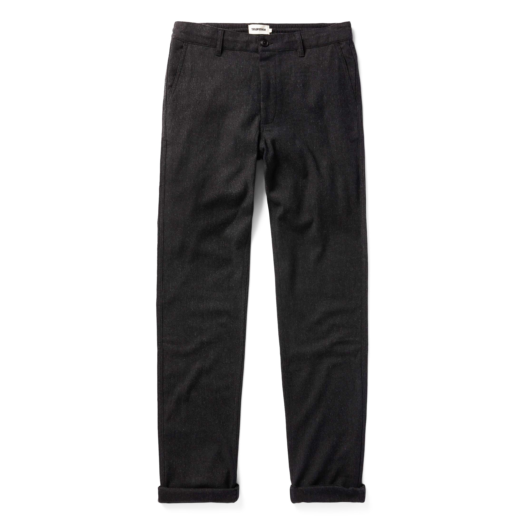 flatlay of The Carmel Pant in Dark Charcoal, Bottoms by Taylor Stitch