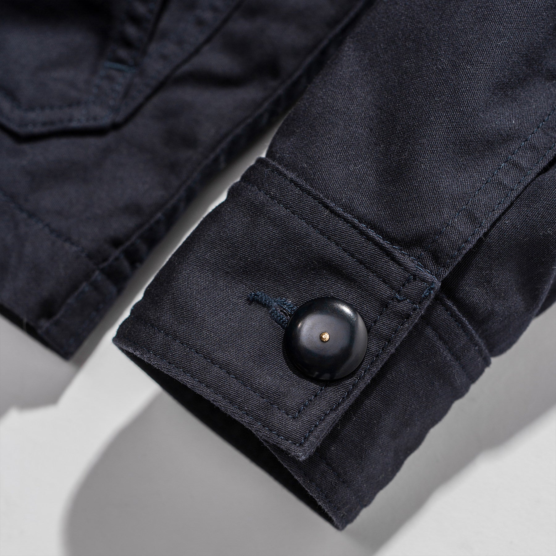 material shot of the cuffs on The Ojai Jacket in Indigo, Outerwear by Taylor Stitch