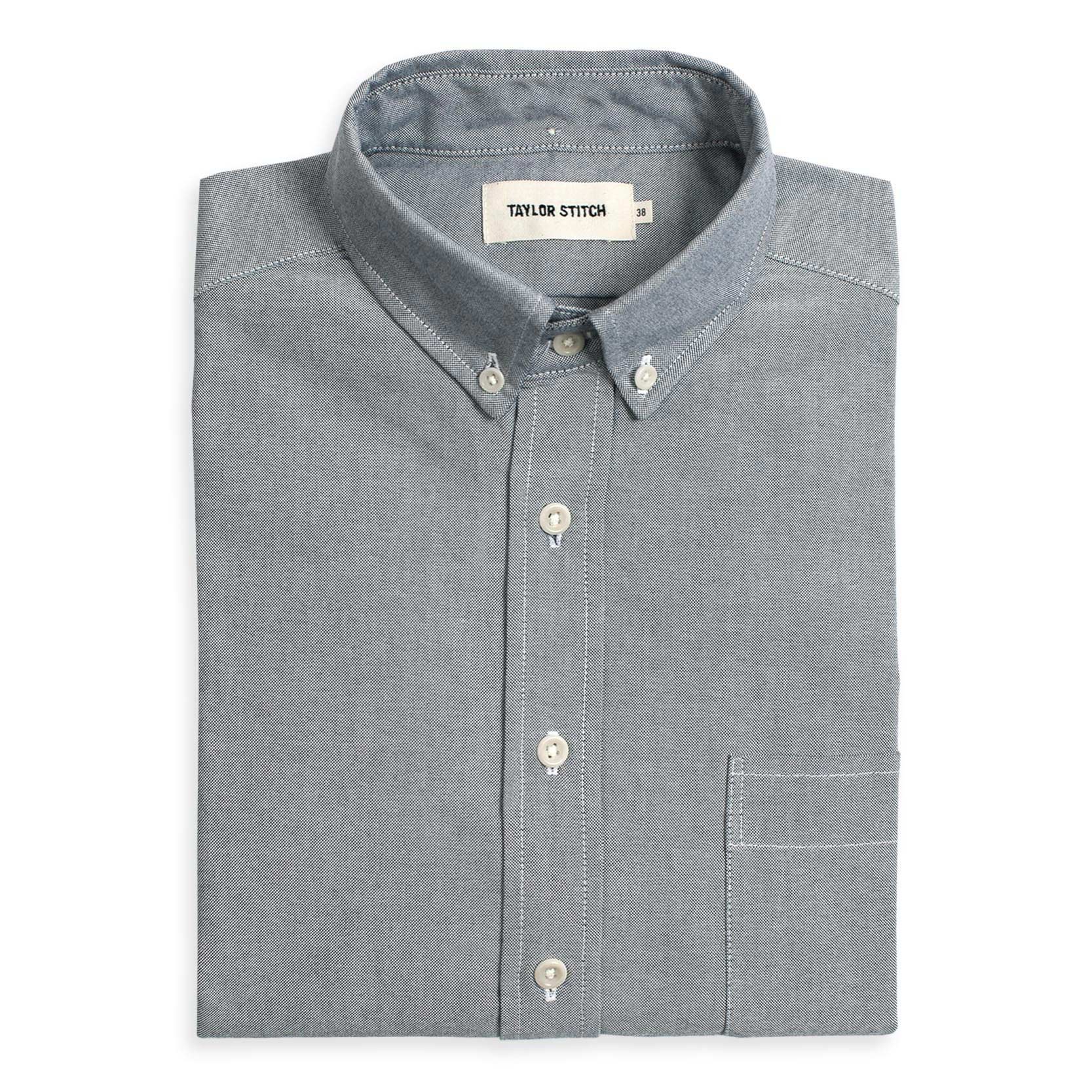 flatlay of The Jack in Charcoal Everyday Oxford, Wovens by Taylor Stitch