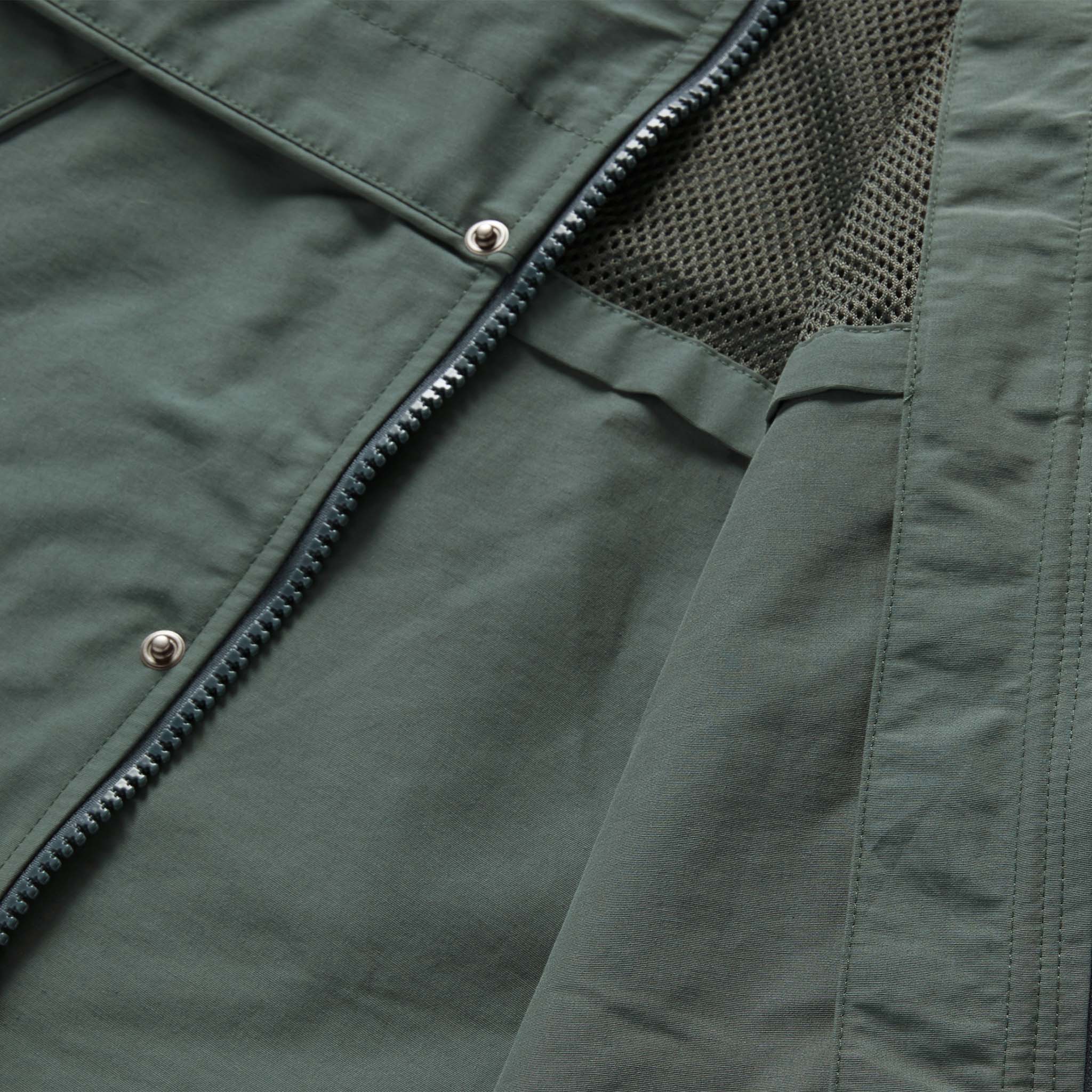 material shot of the inside vent of The Chapman Jacket in Sea Green Sixty Forty, Outerwear by Taylor Stitch
