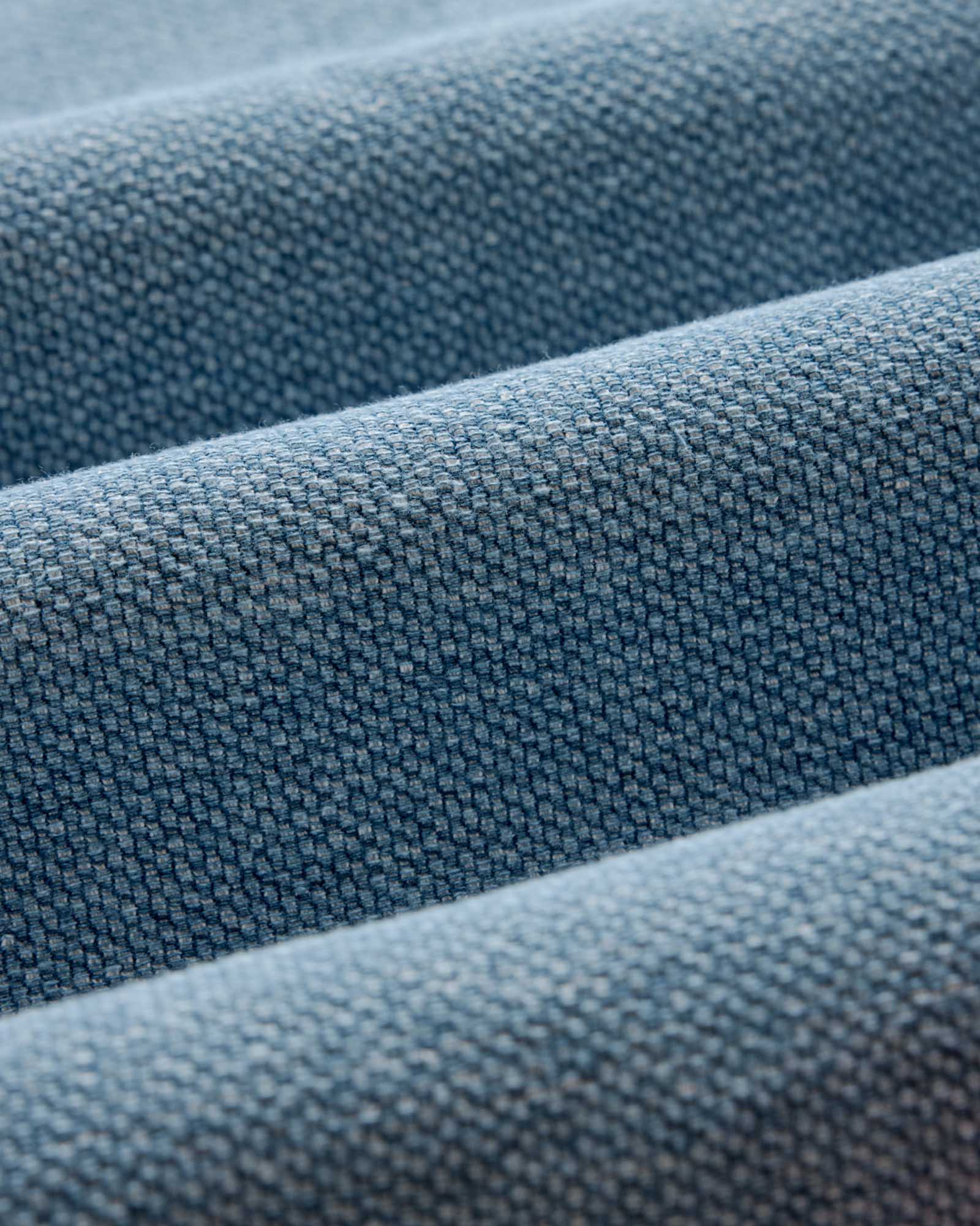 material shot of the collar on The Division Shirt in Washed Indigo, Wovens by Taylor Stitch