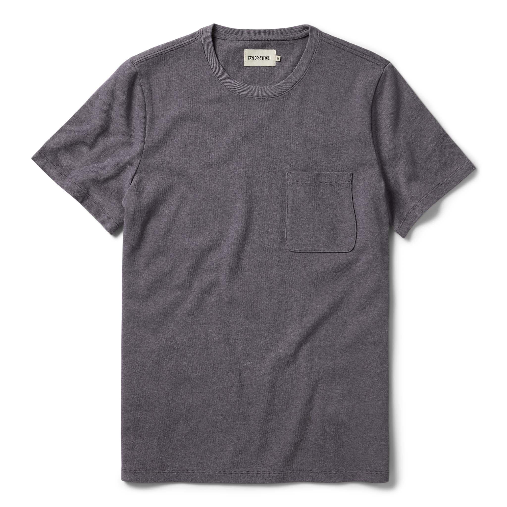 flatlay of The Heavy Bag Tee in Smoke, Knits by Taylor Stitch