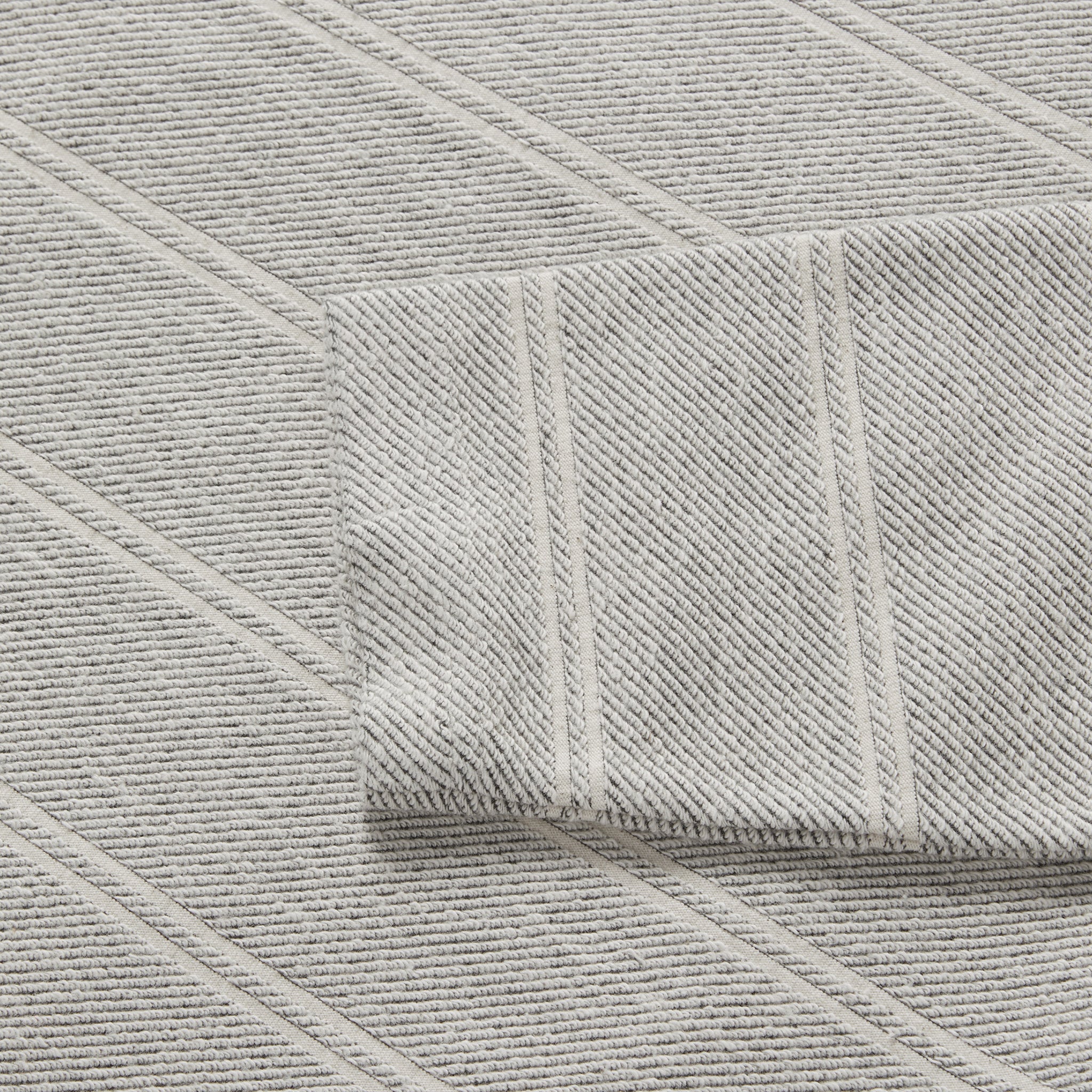 material shot of the sleeves on The Morgan Crewneck in Ash Stripe, Knits by Taylor Stitch