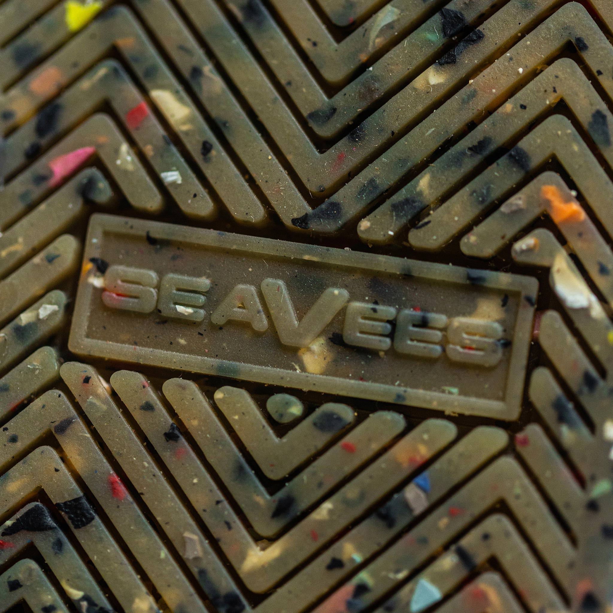 seavees logo material shot, Footwear by Taylor Stitch